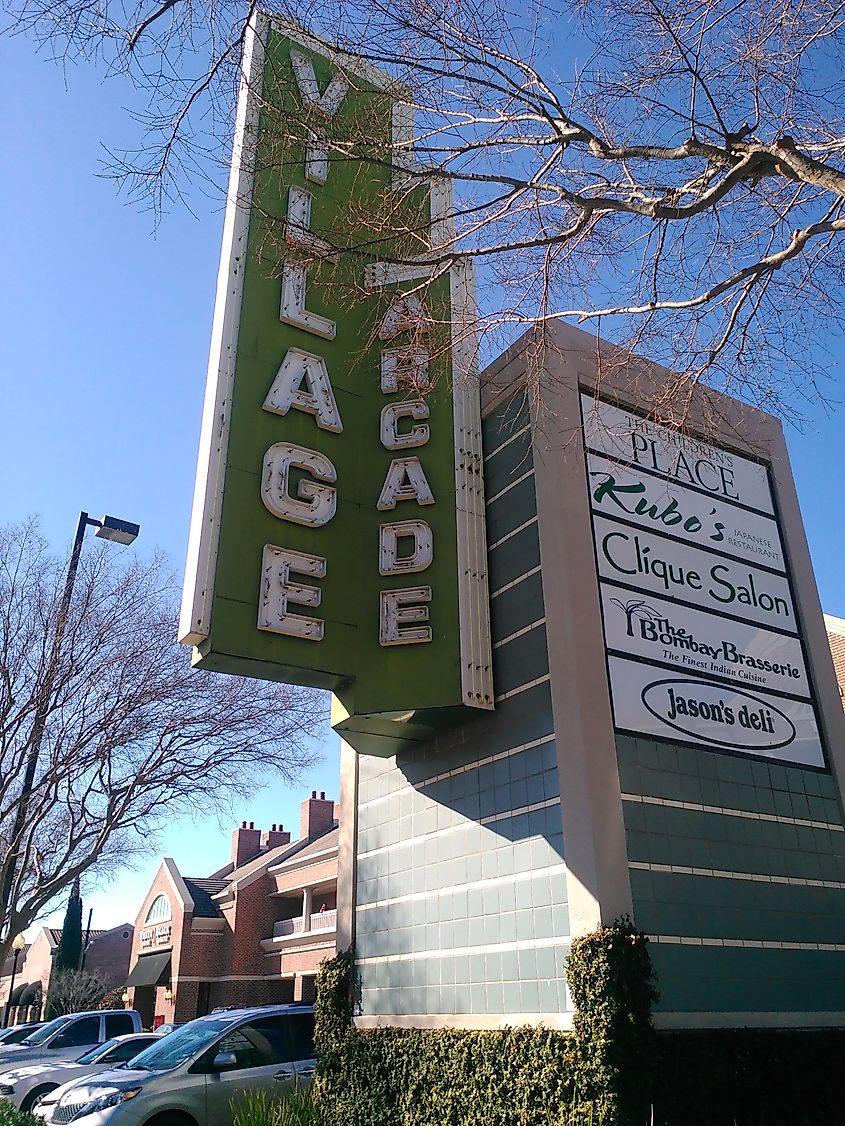 The Village Arcade in Rice Village, Houston, Texas.