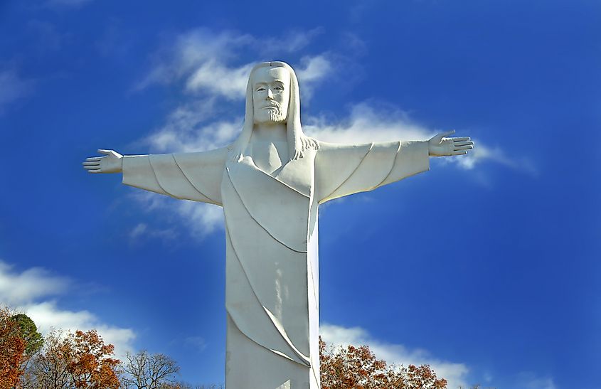 The Christ of the Ozarks statue near Eureka Springs, Arkansas.