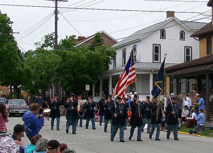 Memorial Day Parade through the Stoystown Historic District in Pennsylvania.