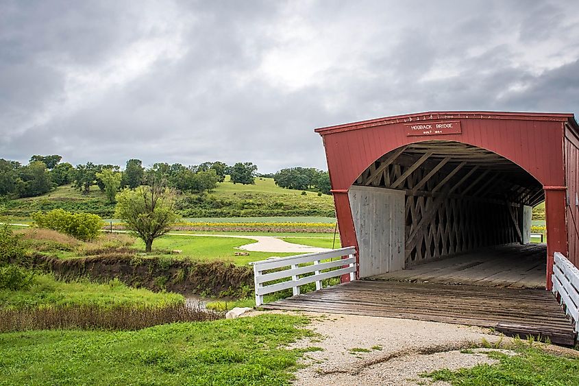 The Hogback Covered Bridge, Madison County, Iowa. 