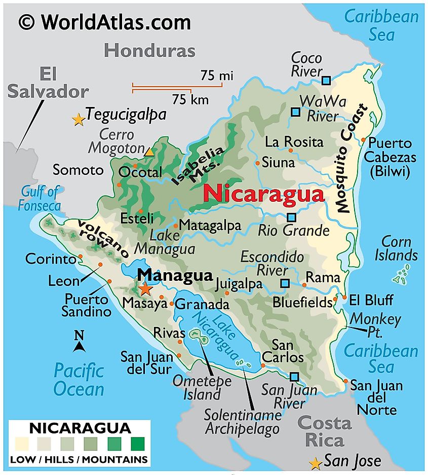 Nicaragua map