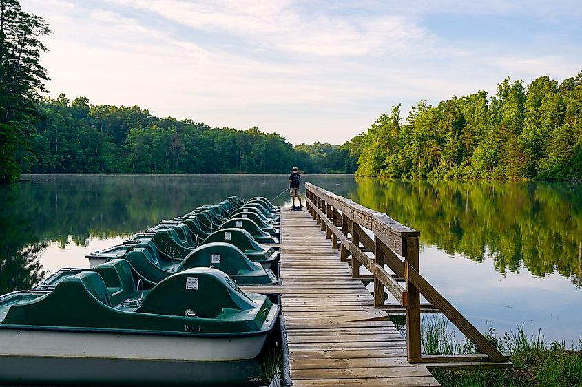 The lakeside at the  Table Rock State Park, South Carolina