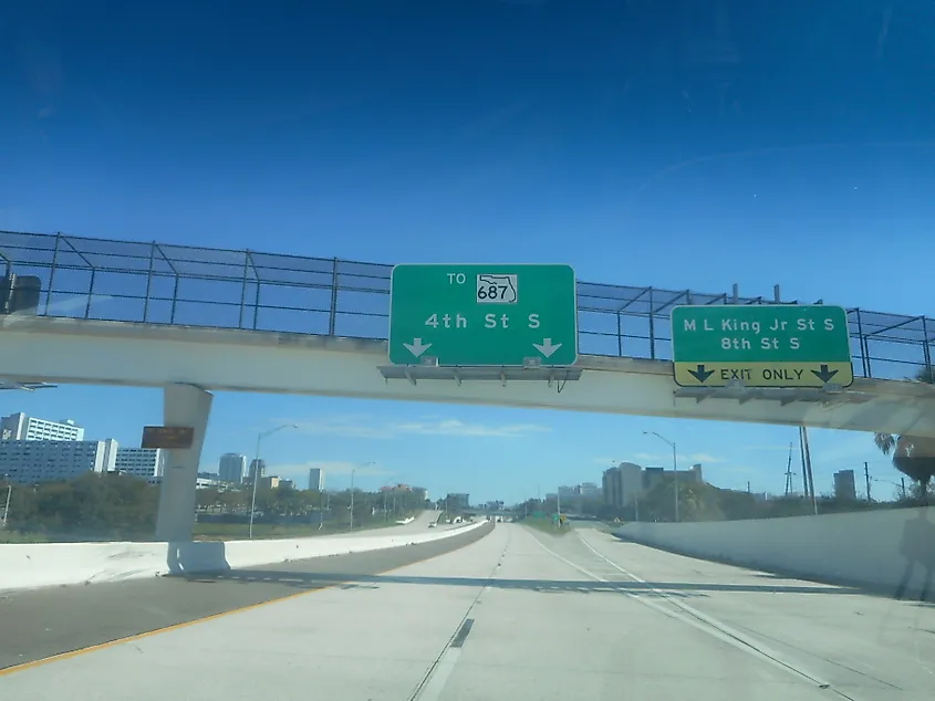 Eastbound Interstate 175, Florida