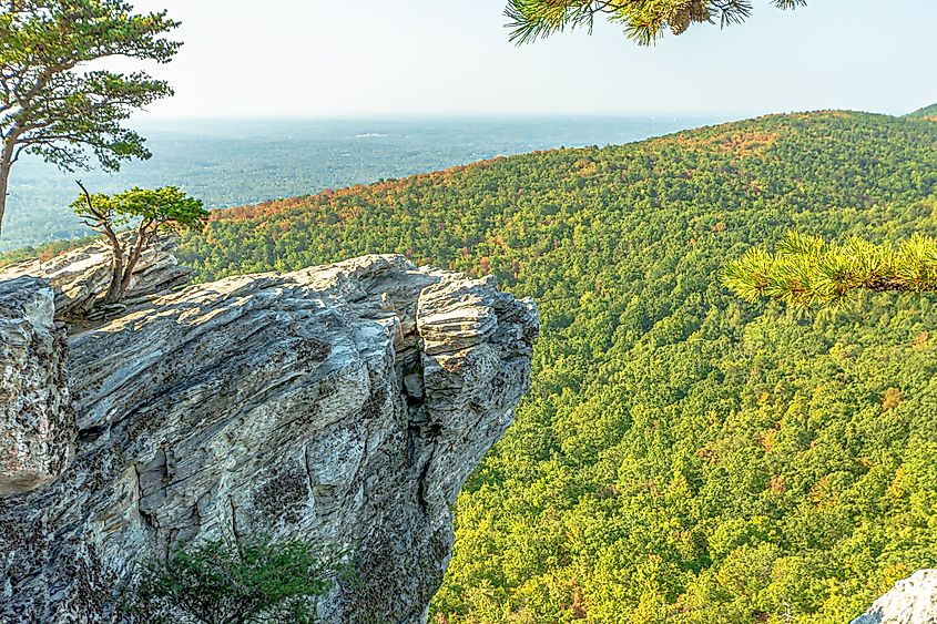 View from the peak of Hanging Rock State Park, North Carolina.