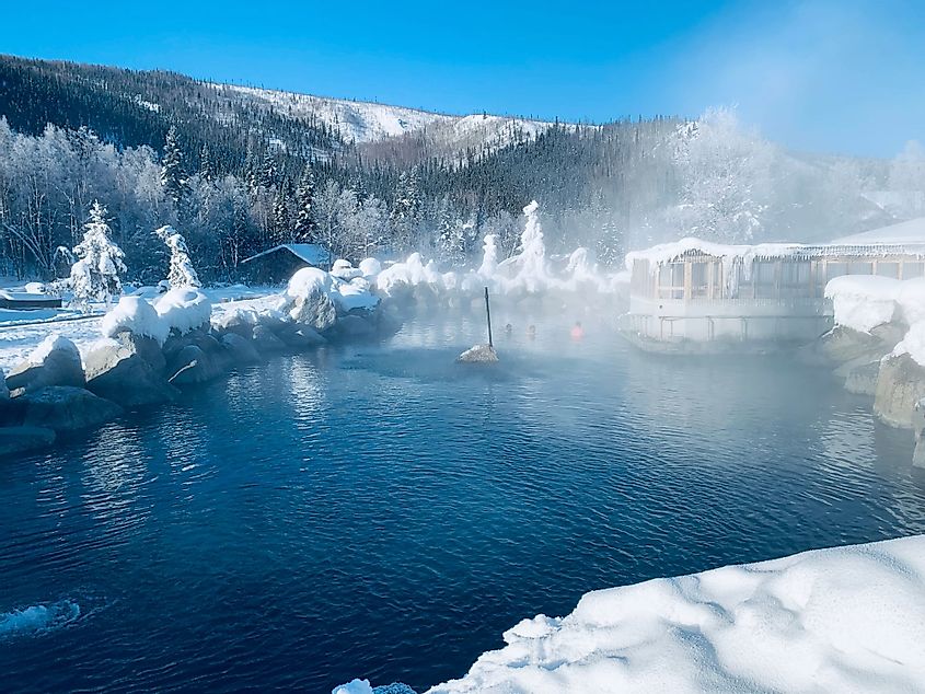 Hot springs at Chena Hot Springs Resort, Fairbanks, Alaska