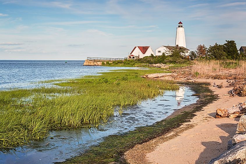 Beautiful Lynde Point Lighthouse, Old Saybrook, Connecticut