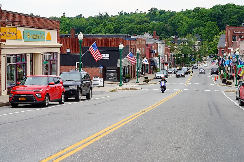 The beautiful Main Street of Ellsworth, Maine