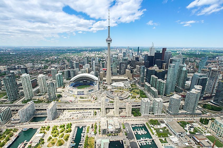 Aerial view of the city of Toronto