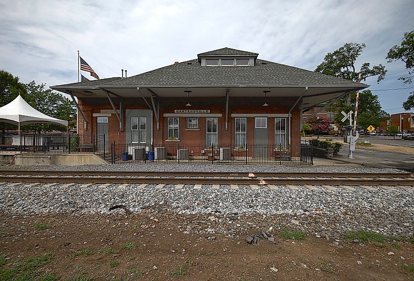 Old Cartersville, Georgia, railway station. It now serves as the Cartersville-Bartow County visitor center.