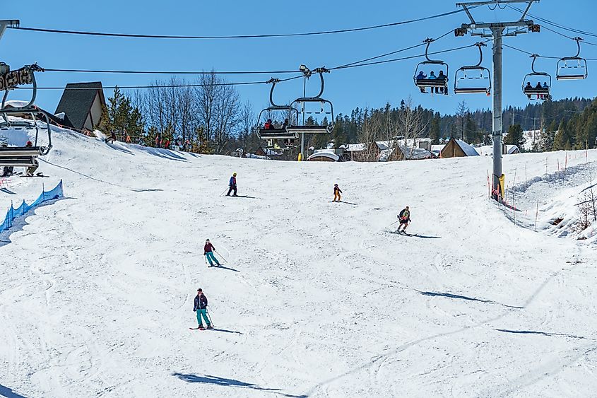 Ski track in Kimberley, British Columbia, Canada