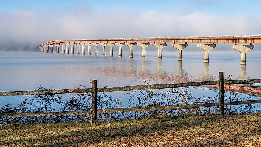 Bridge over the Tennessee River on the Natchez Trace Parkway.