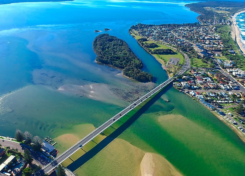 Drone Aerial view of The Entrance, NSW.