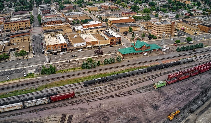 Downtown Dickinson, North Dakota in Summer