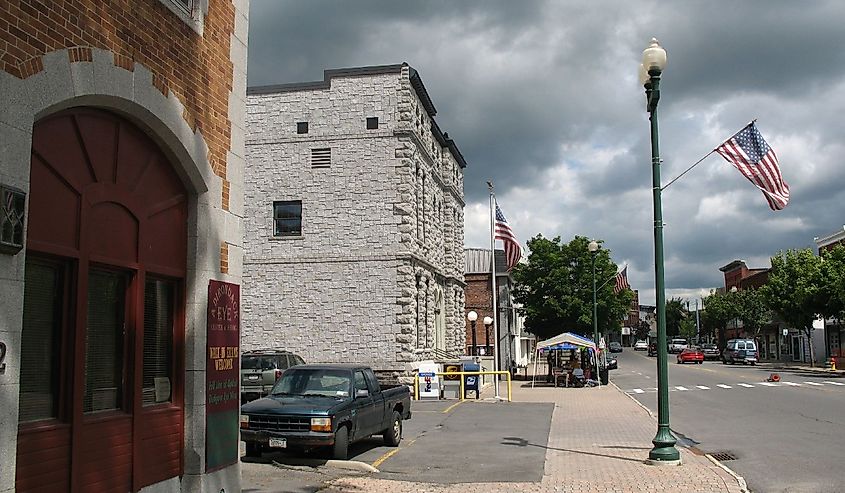 City Hall and Farmer's Market in Massena, New York.