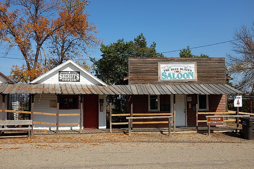 Sheriffs Office and The Blue Blaze Saloon on Louis L'Amour Lane in Frontier Village.