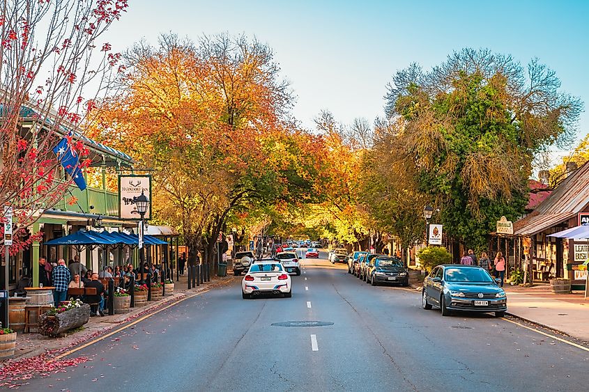 The beautiful downtown of Harhndorf, South Australia.