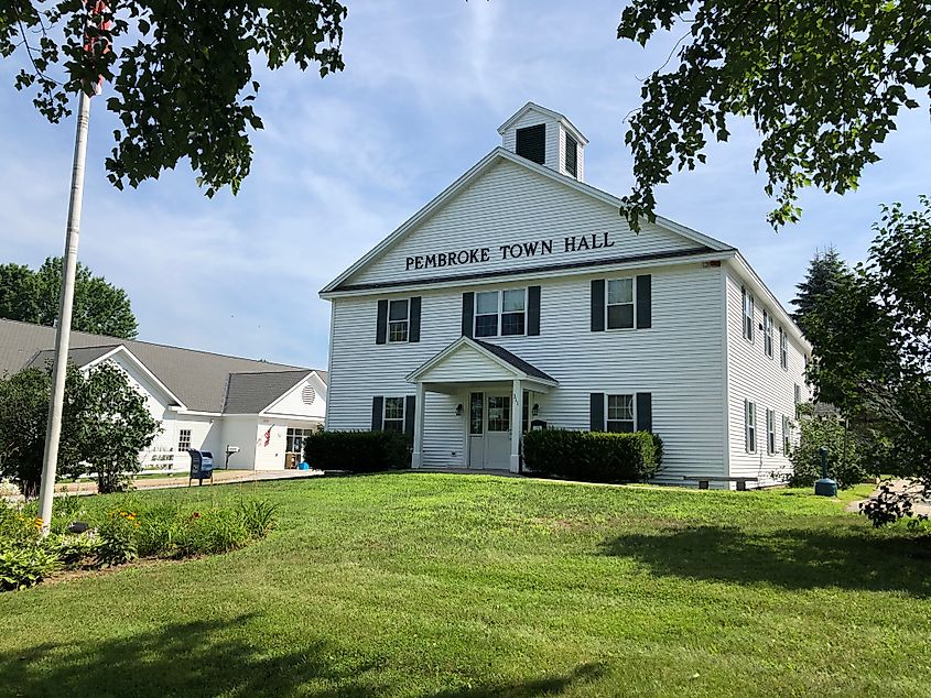 The Town Hall in Pembroke, New Hampshire