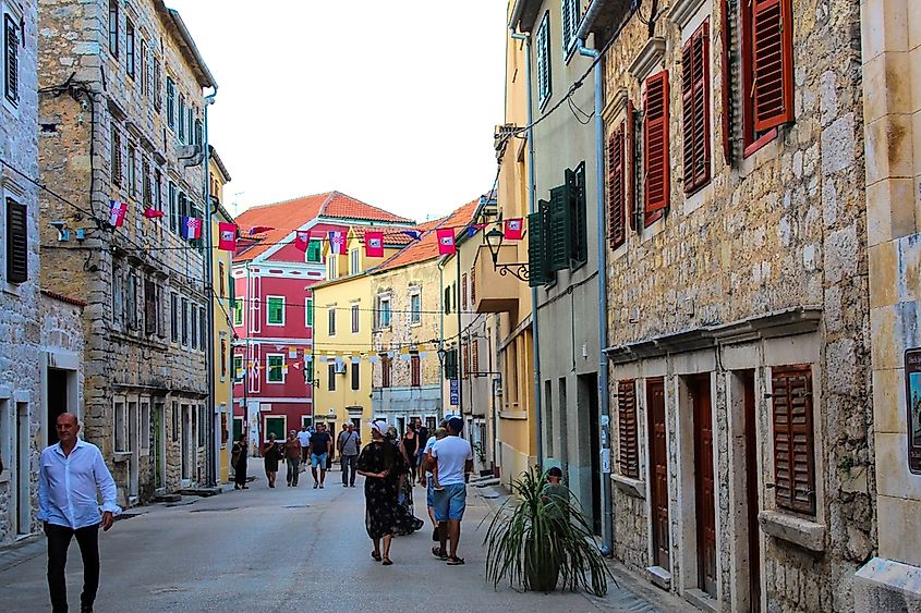 Streetview in Skradin, Croatia.