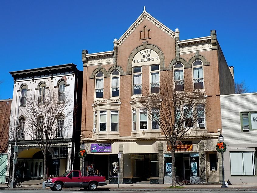 Old Pottstown Historic District at 309-313 High Street, Pottstown, Pennsylvania.
