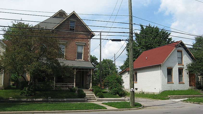Historic homes in Fletcher Place, Indianapolis, Indiana