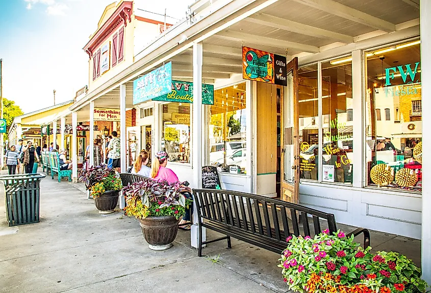 The Main Street in Fredericksburg, Texas. Image credit ShengYing Lin via Shutterstock