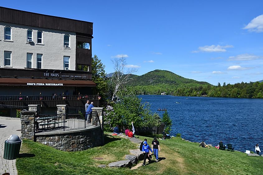 Around town in Lake Placid, New York, as seen in May.