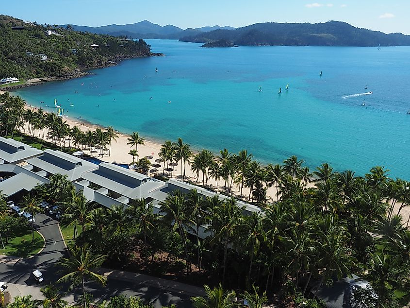 Aerial view of Hamilton Island, Queensland, Australia
