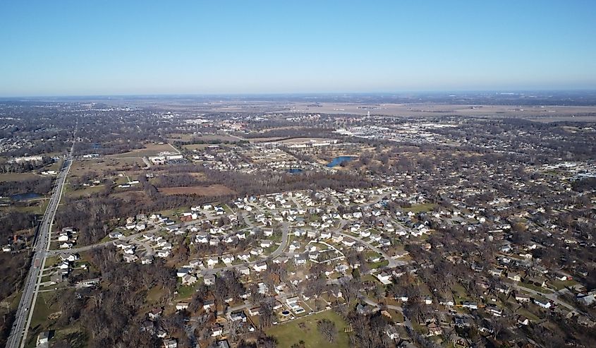 Overlooking Lansing, Kansas.