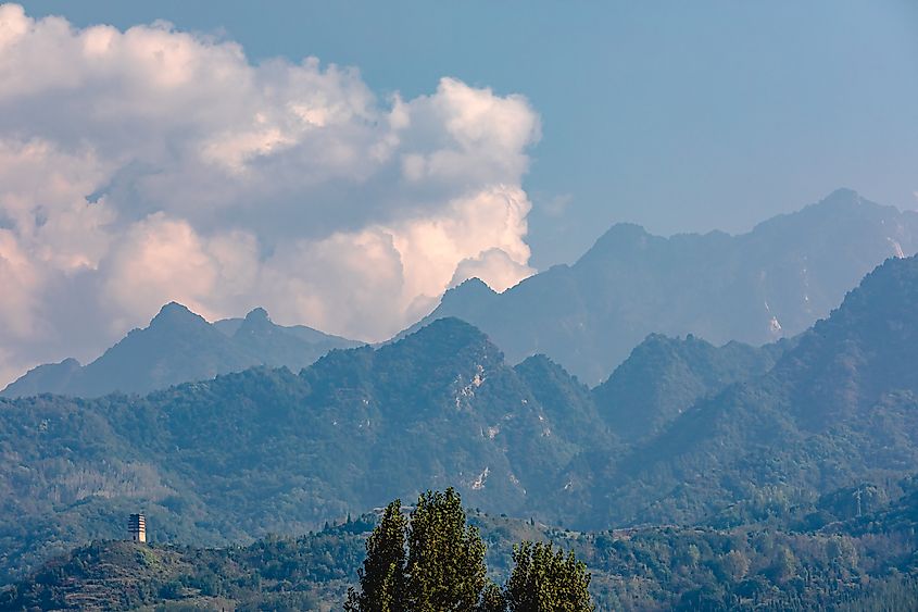 The natural scenery of Qinling Mountain in the northern foot of Qinling Mountain, Xi'an City, Shaanxi Province, China.