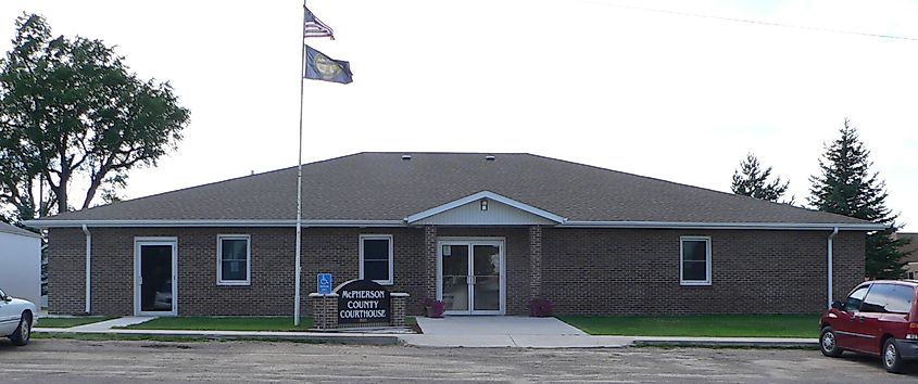 The McPherson County Courthouse in Tryon.