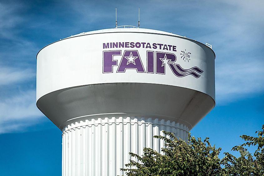 Minnesota State Fair water tower and trademark logo in Lauderdale. 