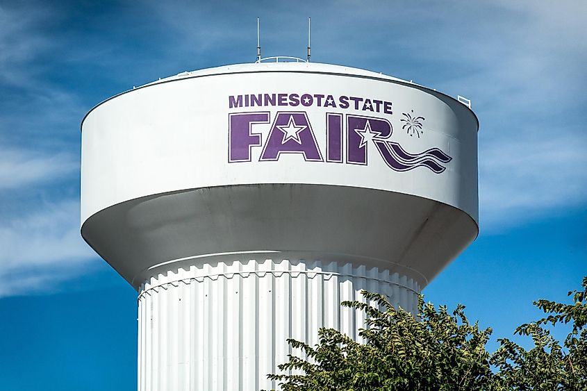 Minnesota State Fair water tower and trademark logo in Lauderdale. 