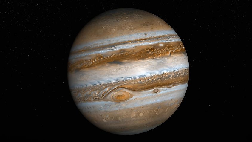 Jupiter, the Solar System's largest planet.