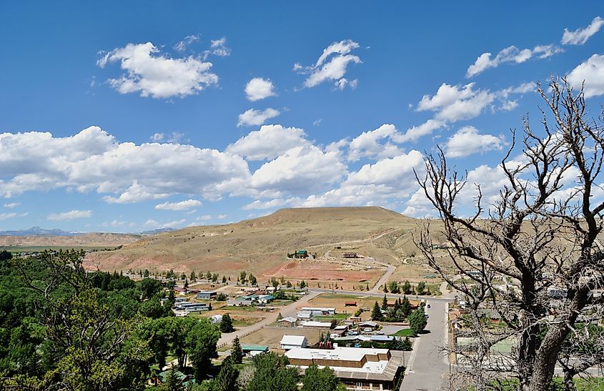 Aerial view of Dubois, Wyoming