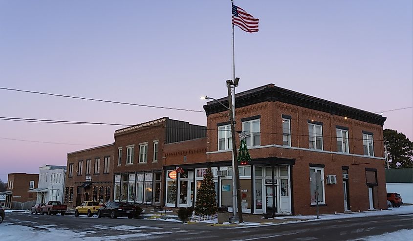 Historic downtown Cole Camp during Christmastime