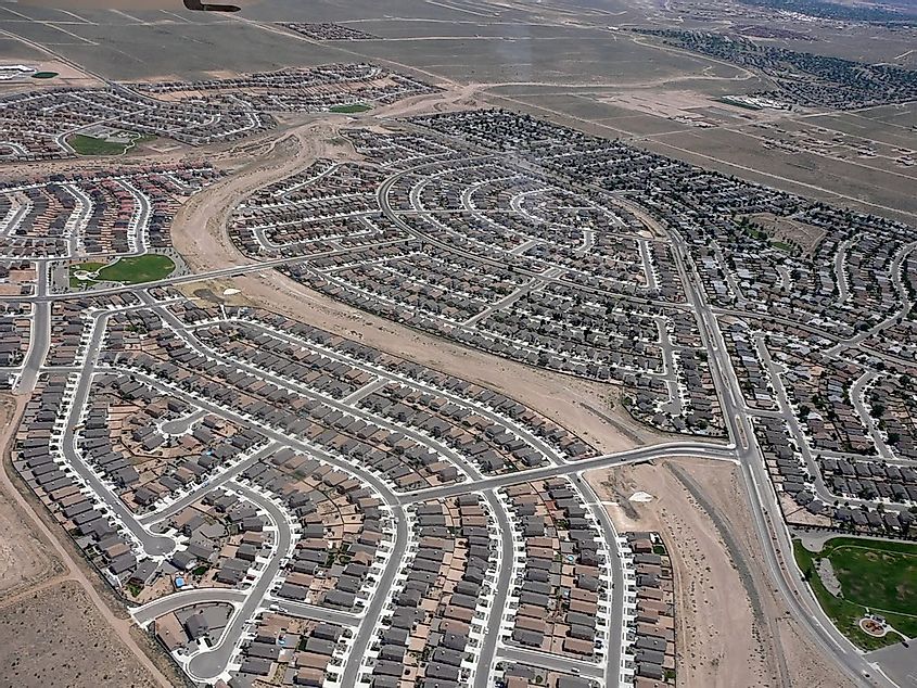 Aerial view of Rio Rancho, New Mexico