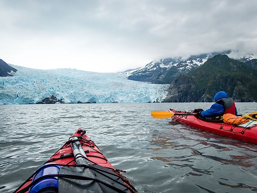 Kayak to Ailik Glacier in Kenai Fjords National Park, Seward, Alaska