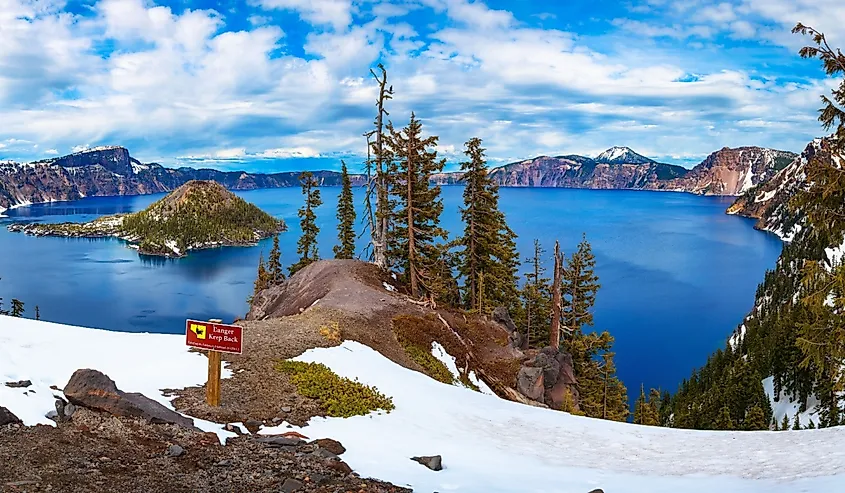 Panorama of Crater Lake and Wizard Island