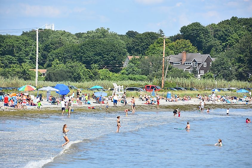 The beachside in Jamestown, Rhode Island.