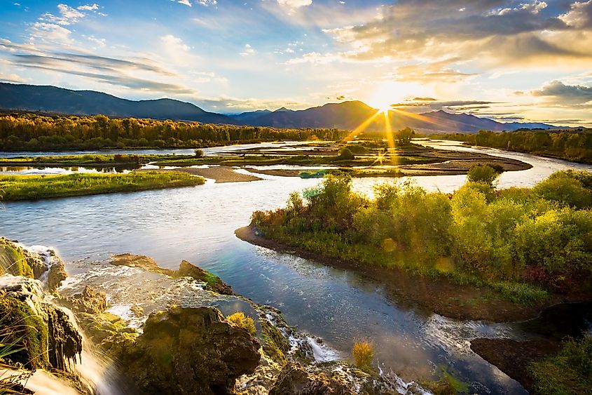 Sunrise Over the Snake River in Swan Valley, Idaho.