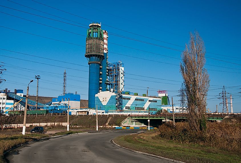 A chemical plant in Horlivka, Donetsk region, Ukraine. 