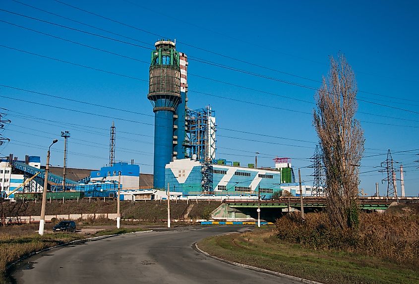 A chemical plant in Horlivka, Donetsk region, Ukraine.