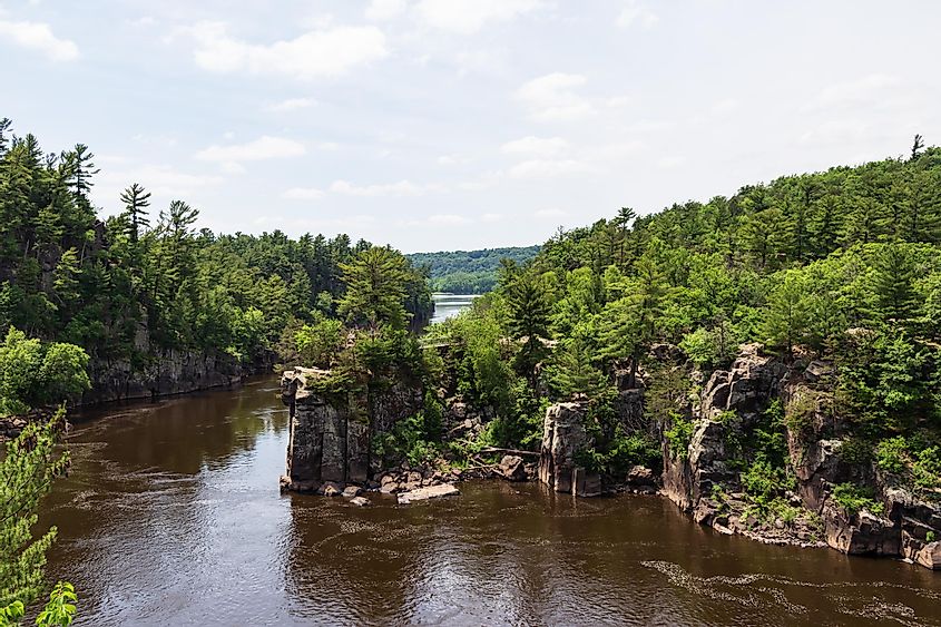 View of the Saint Croix River at Interstate State Park, Minnesota