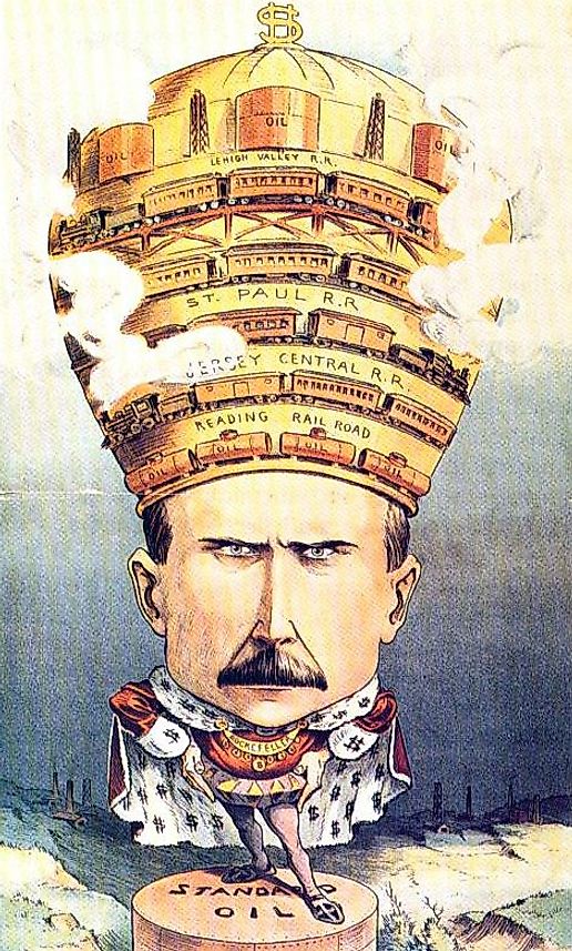 1901 US cartoon from Puck depicting John D. Rockefeller.