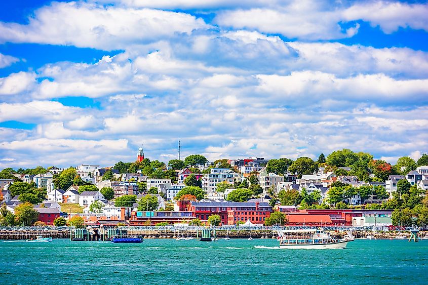 Portland, Maine, USA coastal townscape