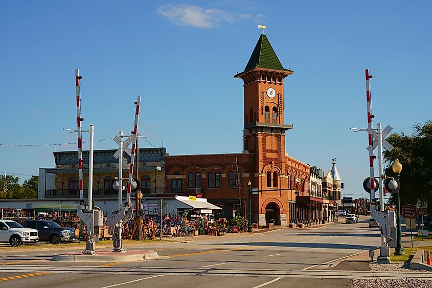 Main Street in historic downtown Grapevine, Texas