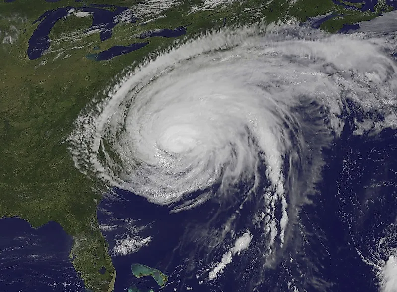Hurricane Irene crossing the Atlantic in 2011