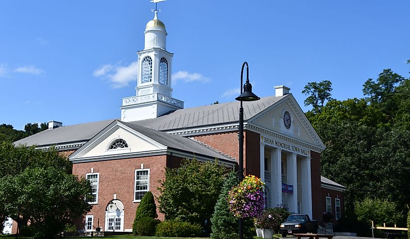 Bryan Memorial Town Hall in Bryan Memorial Town Hall in Washington, Connecticut