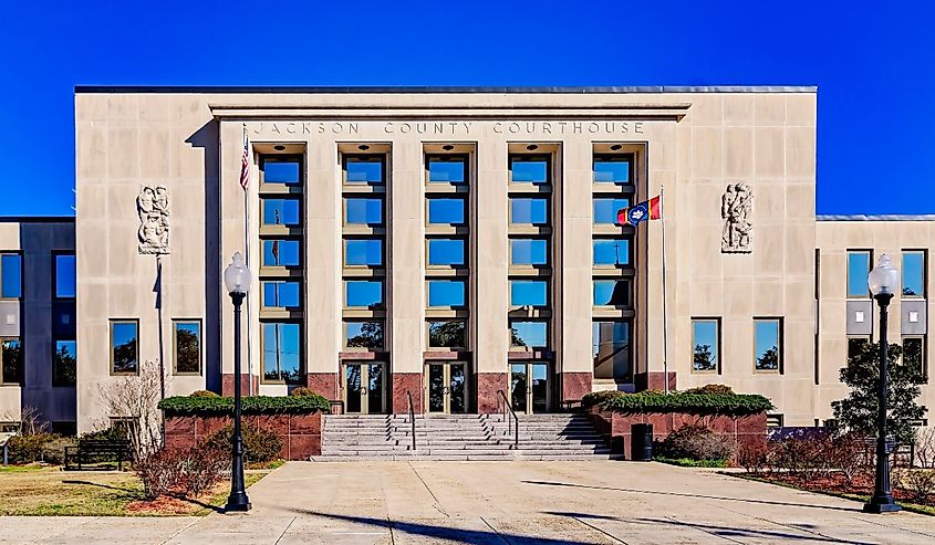 The Jackson County Courthouse, Pascagoula, Mississippi.