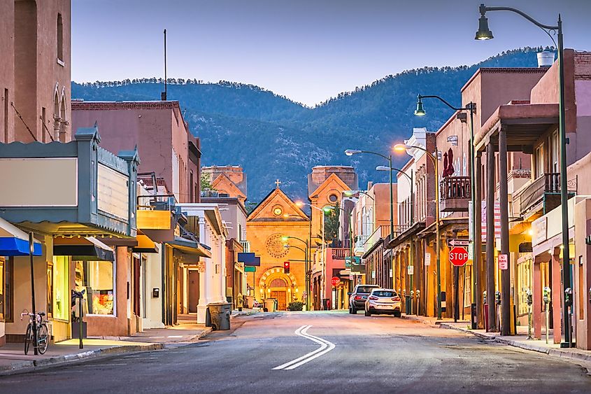 Street view in Santa Fe, New Mexico